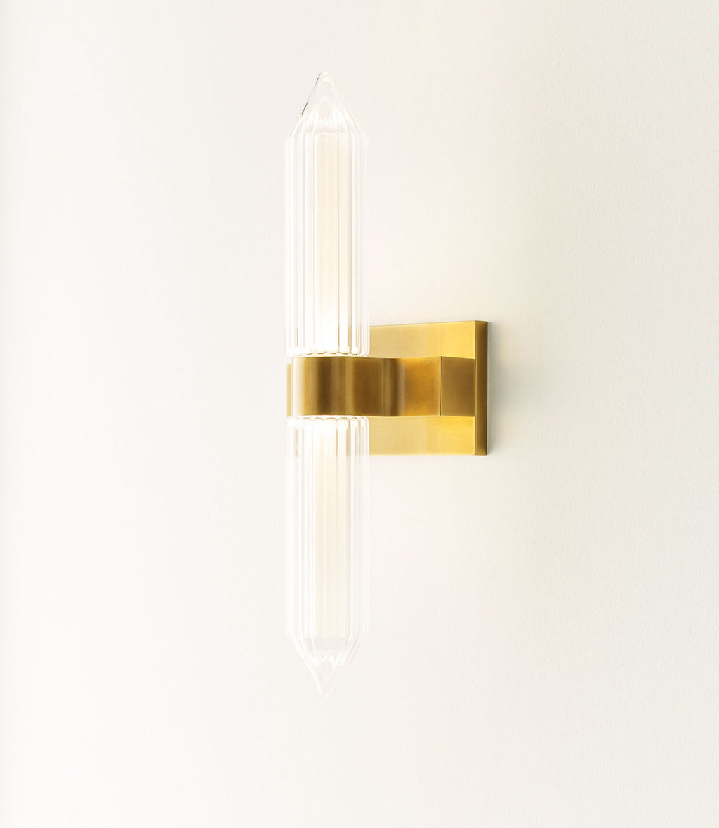 Langston Large Wall Sconce Plated Brass Integrated LED 90 CRI 2700K 120V