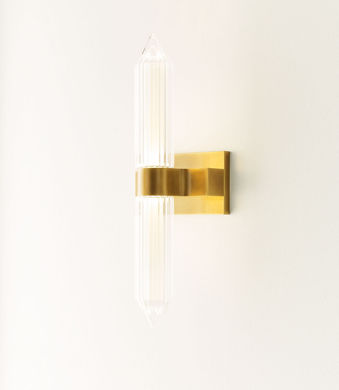 Langston Large Wall Sconce Plated Brass Integrated LED 90 CRI 2700K 120V