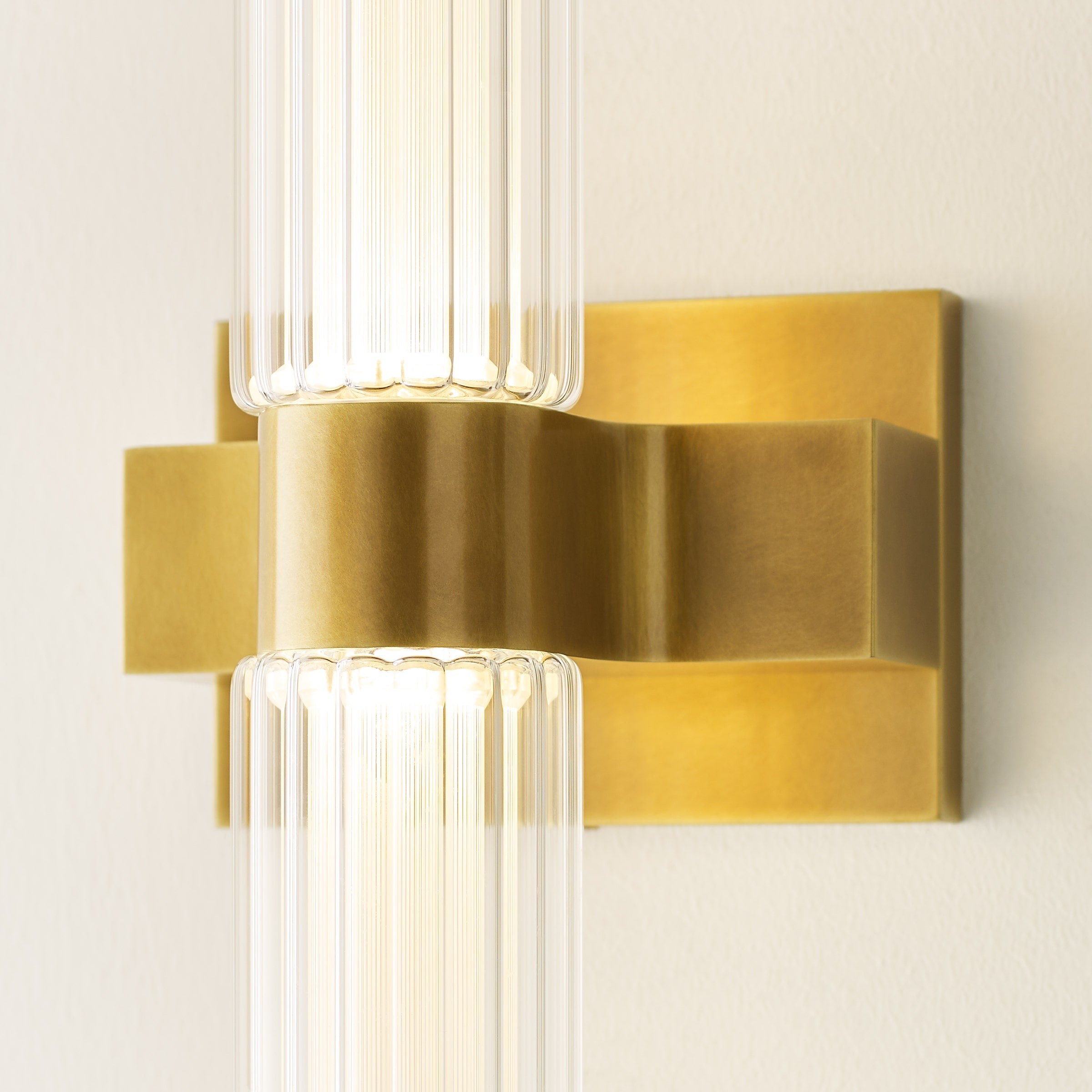 Langston Large Wall Sconce Plated Brass Integrated LED 90 CRI 2700K 120V