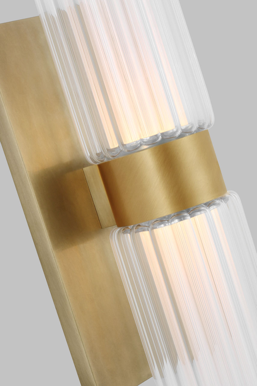 Langston Large Wall Sconce Plated Brass Integrated LED 2700K 90 CRI 277V