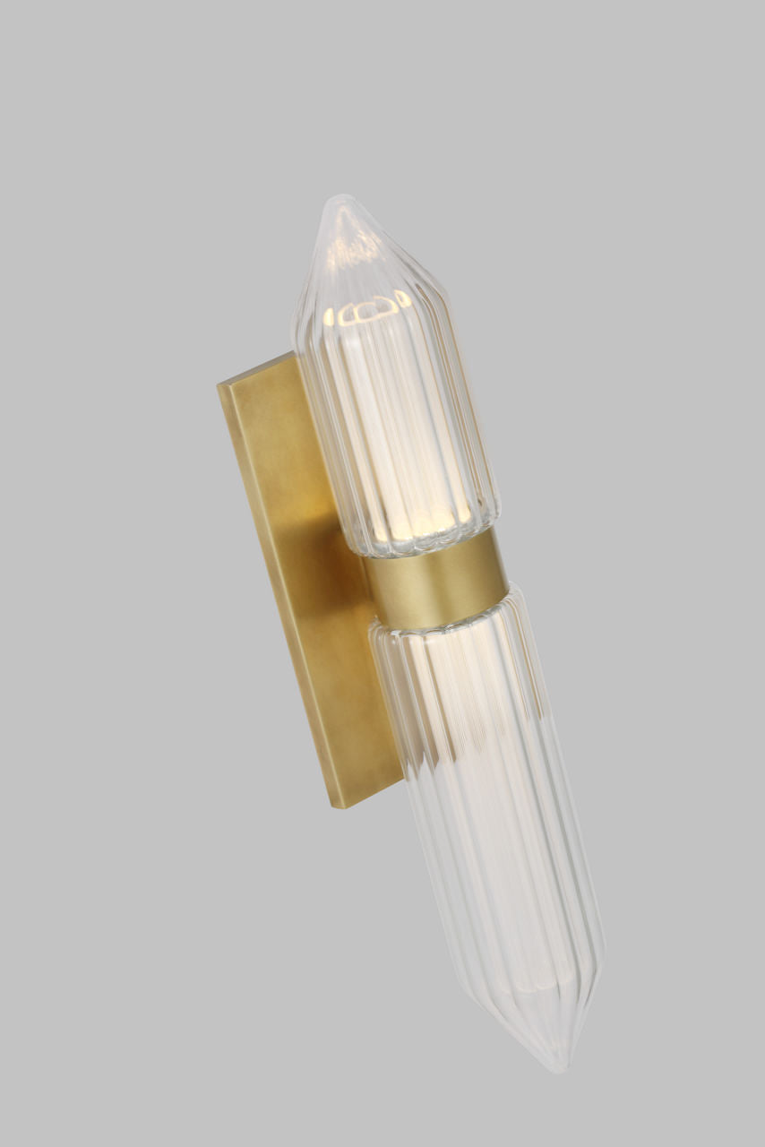 Langston Large Wall Sconce Plated Brass Integrated LED 2700K 90 CRI 277V