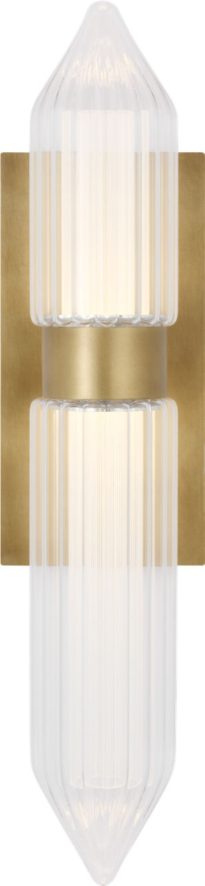 Langston Large Wall Sconce Plated Brass Integrated LED 2700K 90 CRI 277V