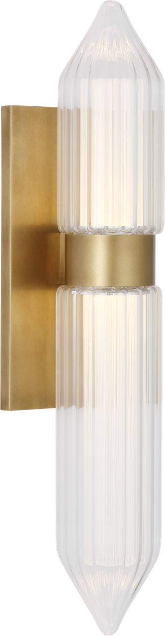 Langston Large Wall Sconce Plated Brass Integrated LED 2700K 90 CRI 277V