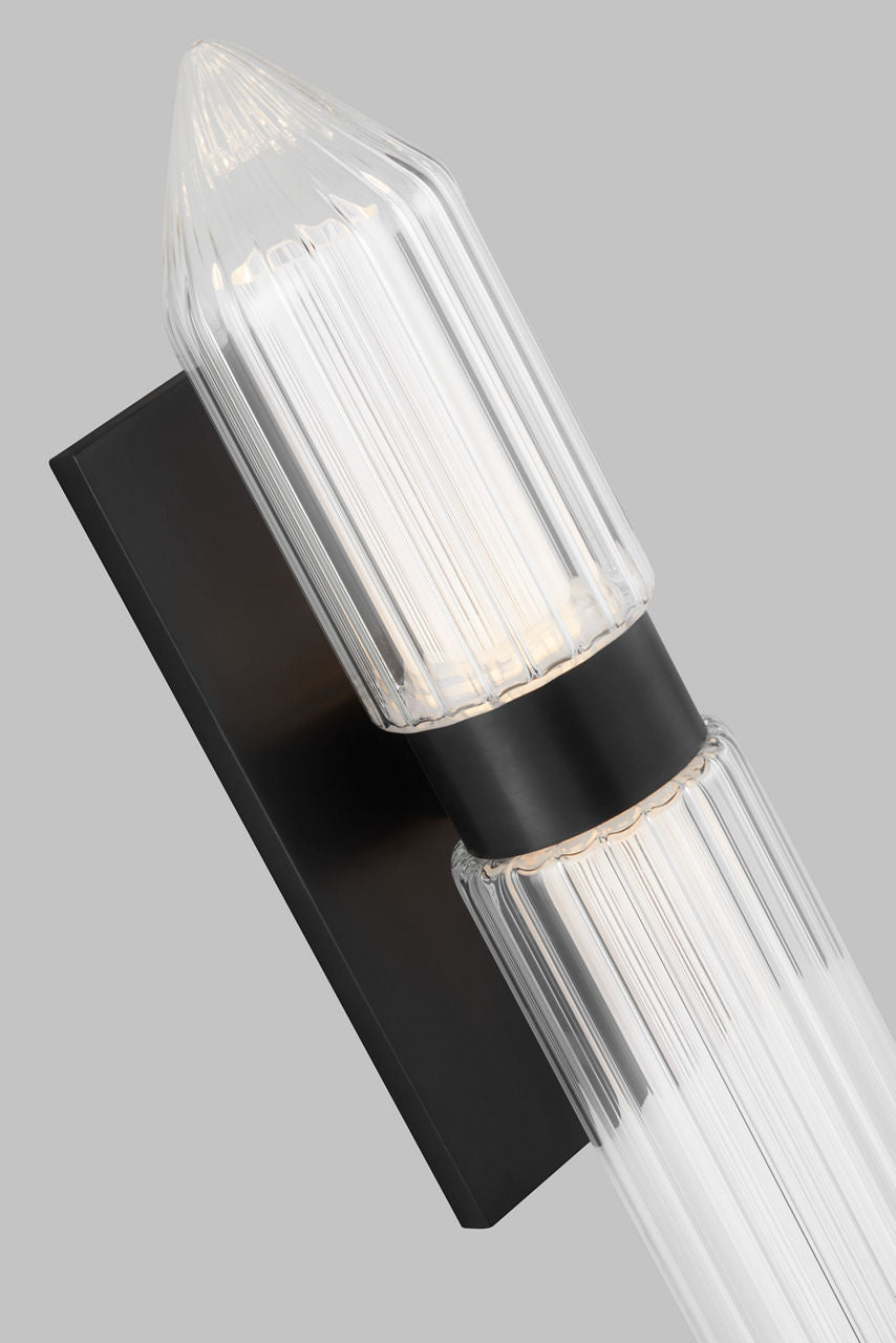 Langston Large Wall Sconce Plated Dark Bronze Integrated LED 2700K 90 CRI 277V