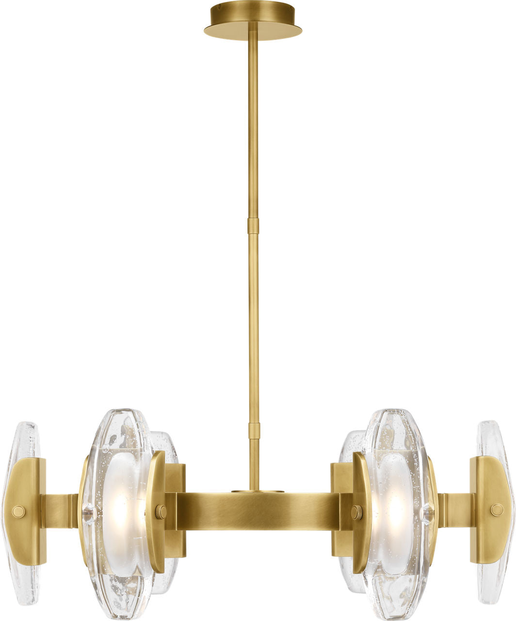Wythe Medium Chandelier 6-Light Plated Brass LED 2700K 90 CRI 120-277V