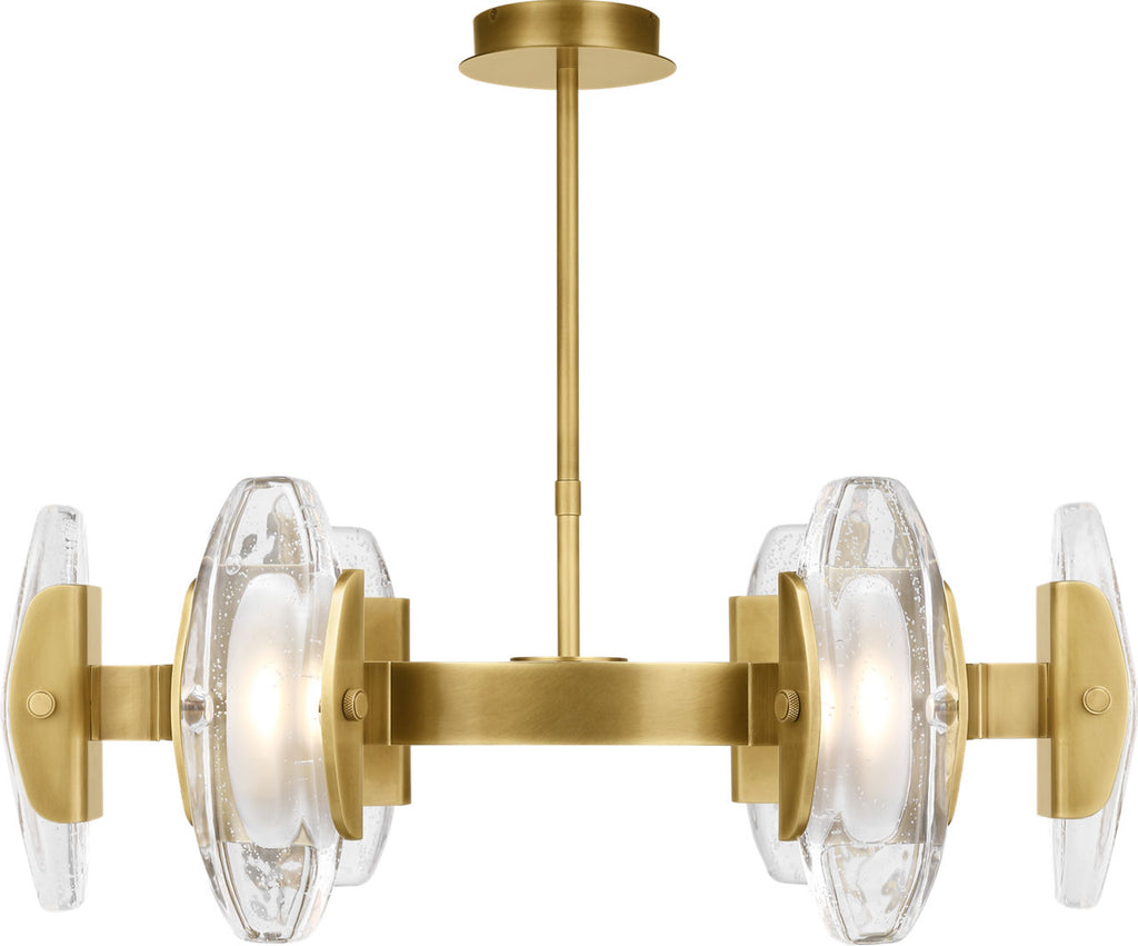 Wythe Medium Chandelier 6-Light Plated Brass LED 2700K 90 CRI 120-277V