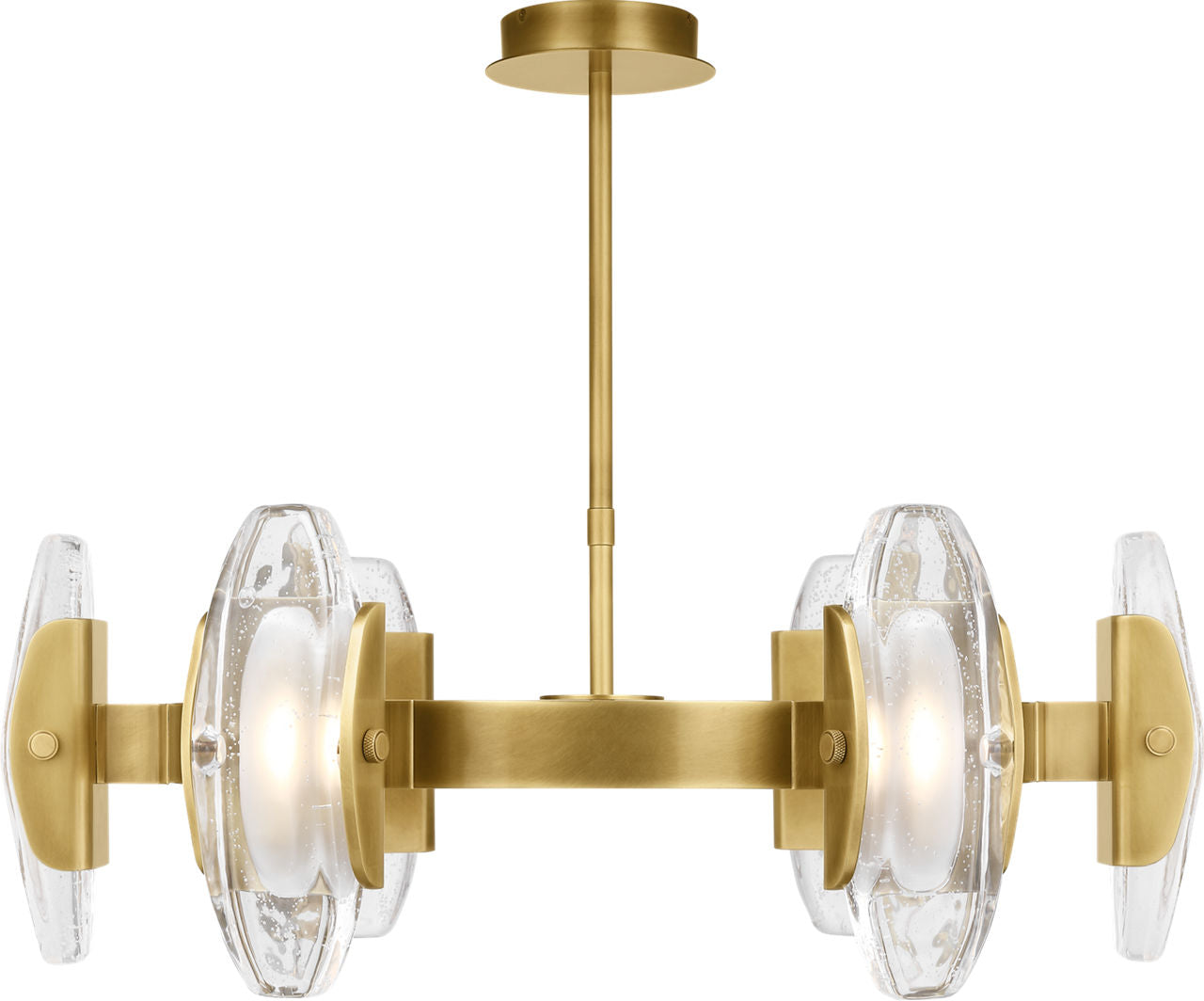 Wythe Medium Chandelier 6-Light Plated Brass LED 2700K 90 CRI 120-277V