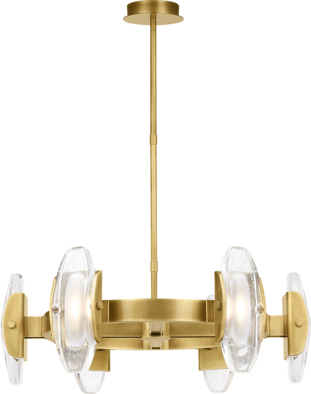 Wythe Medium Chandelier 6-Light Plated Brass LED 2700K 90 CRI 120-277V