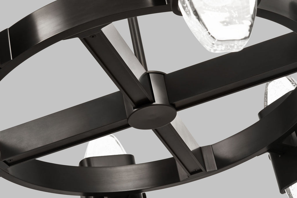 Wythe Medium Chandelier 6-Light plated dark Bronze 2700K 90 CRI integrated led 90 cri 2700k 120v-277v unv