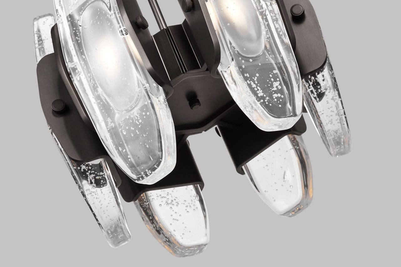 Wythe Small Chandelier 6 Light plated dark Bronze 2700K 90 CRI integrated led 90 cri 2700k 120v-277v unv