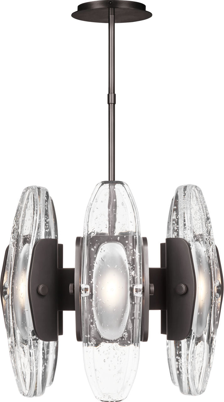 Wythe Small Chandelier 6 Light plated dark Bronze 2700K 90 CRI integrated led 90 cri 2700k 120v-277v unv