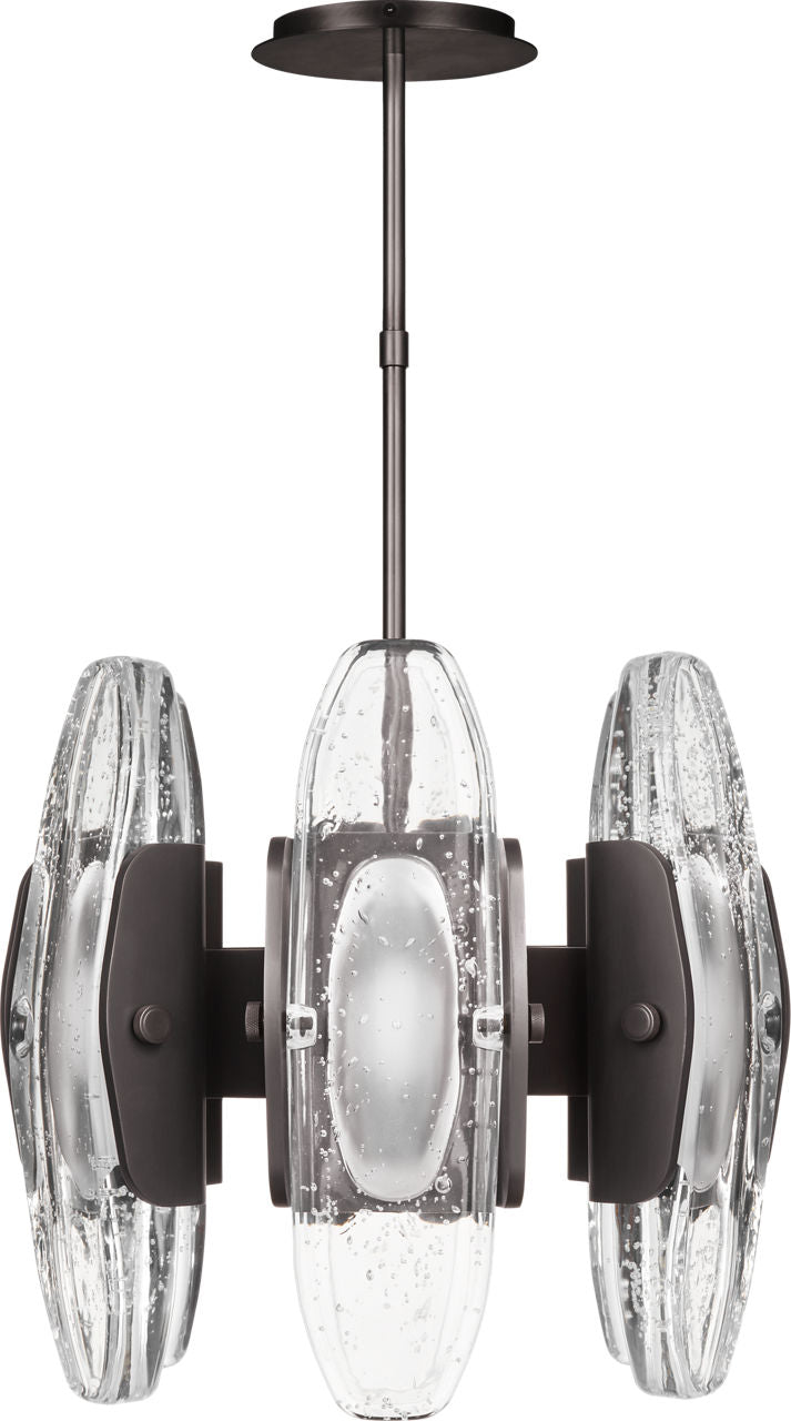 Wythe Small Chandelier 6 Light plated dark Bronze 2700K 90 CRI integrated led 90 cri 2700k 120v-277v unv