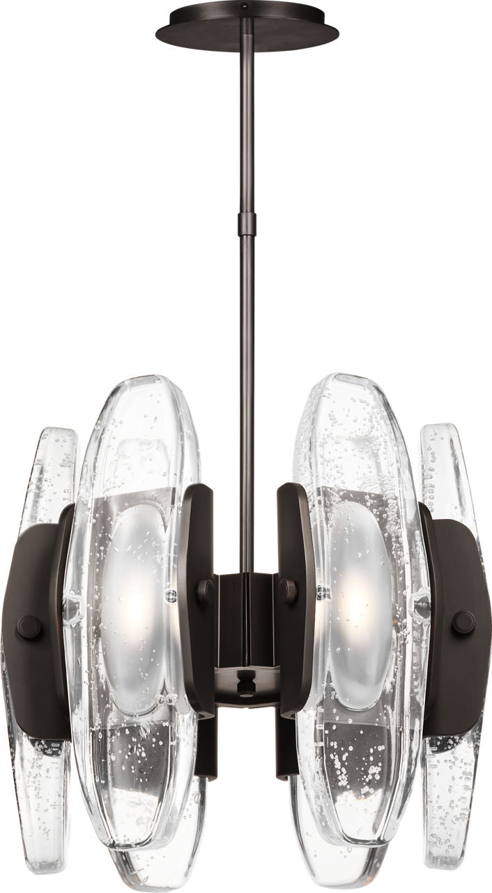Wythe Small Chandelier 6 Light plated dark Bronze 2700K 90 CRI integrated led 90 cri 2700k 120v-277v unv