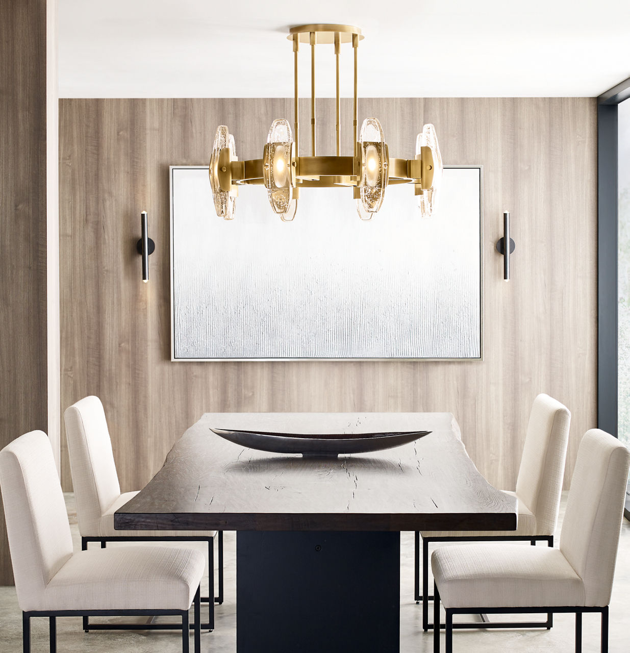Wythe Large Chandelier 8 Light plated brass 2700K 90 CRI integrated led 90 cri 2700k 120v-277v unv