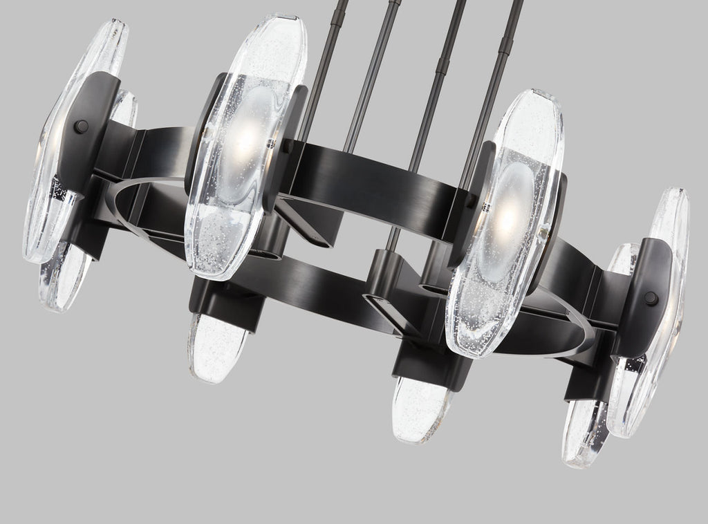 Wythe Large Chandelier 8 Light Plated Dark Bronze LED 2700K 90 CRI 120-277V