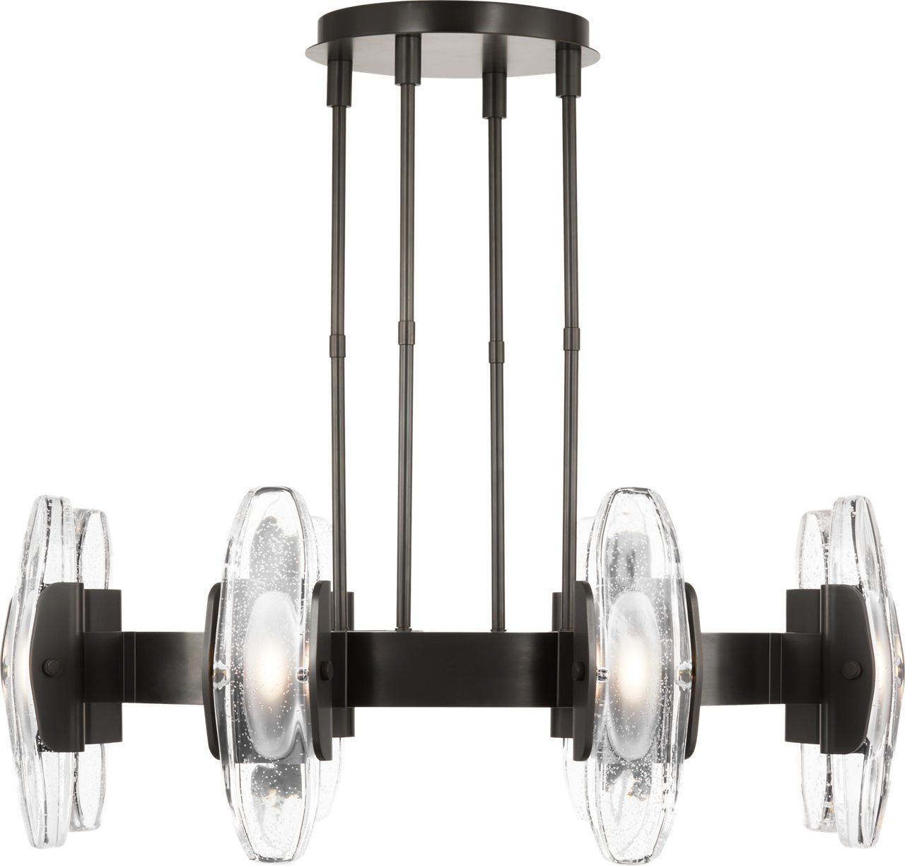 Wythe Large Chandelier 8 Light Plated Dark Bronze LED 2700K 90 CRI 120-277V