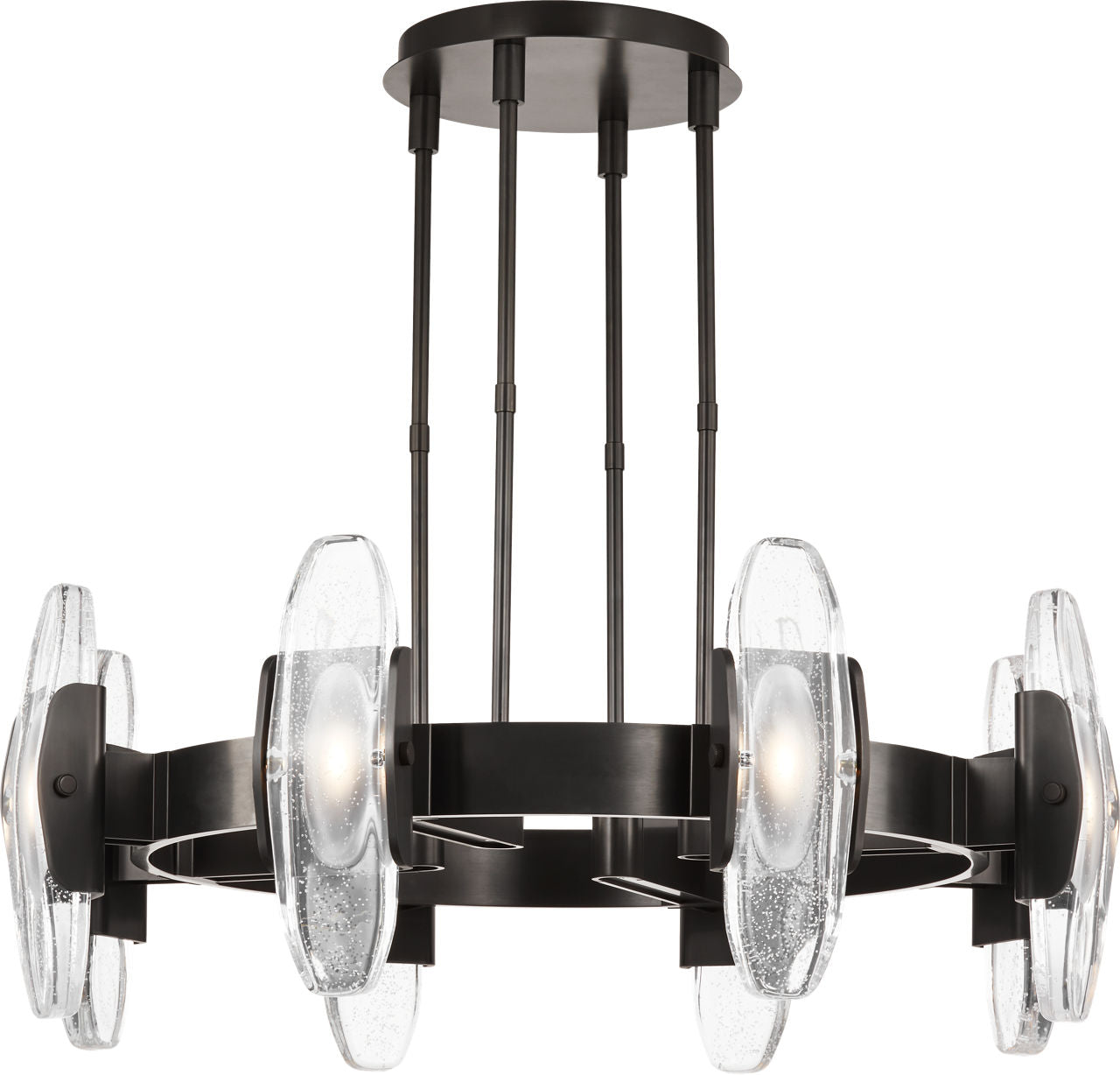 Wythe Large Chandelier 8 Light Plated Dark Bronze LED 2700K 90 CRI 120-277V