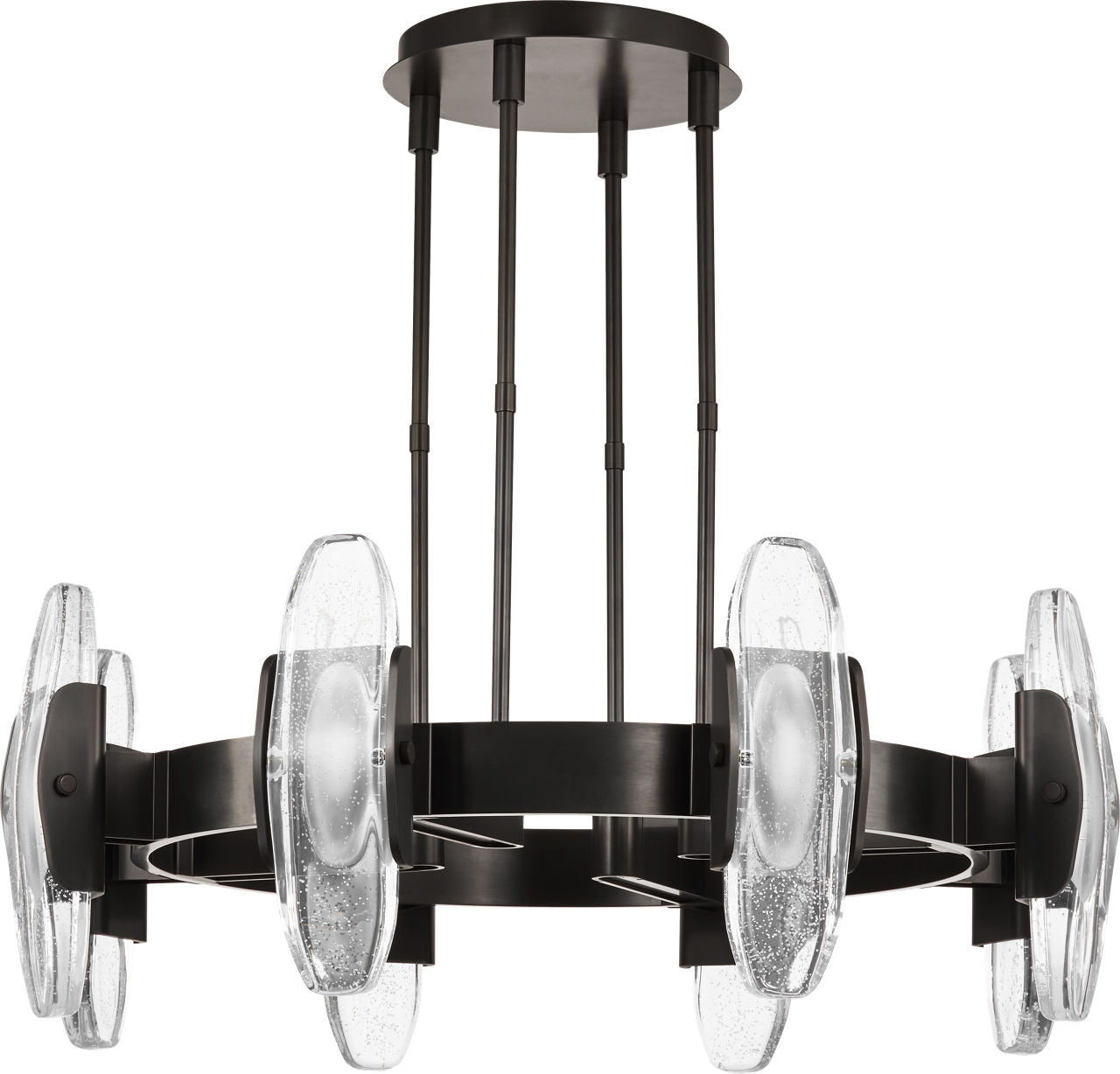 Wythe Large Chandelier 8 Light Plated Dark Bronze LED 2700K 90 CRI 120-277V