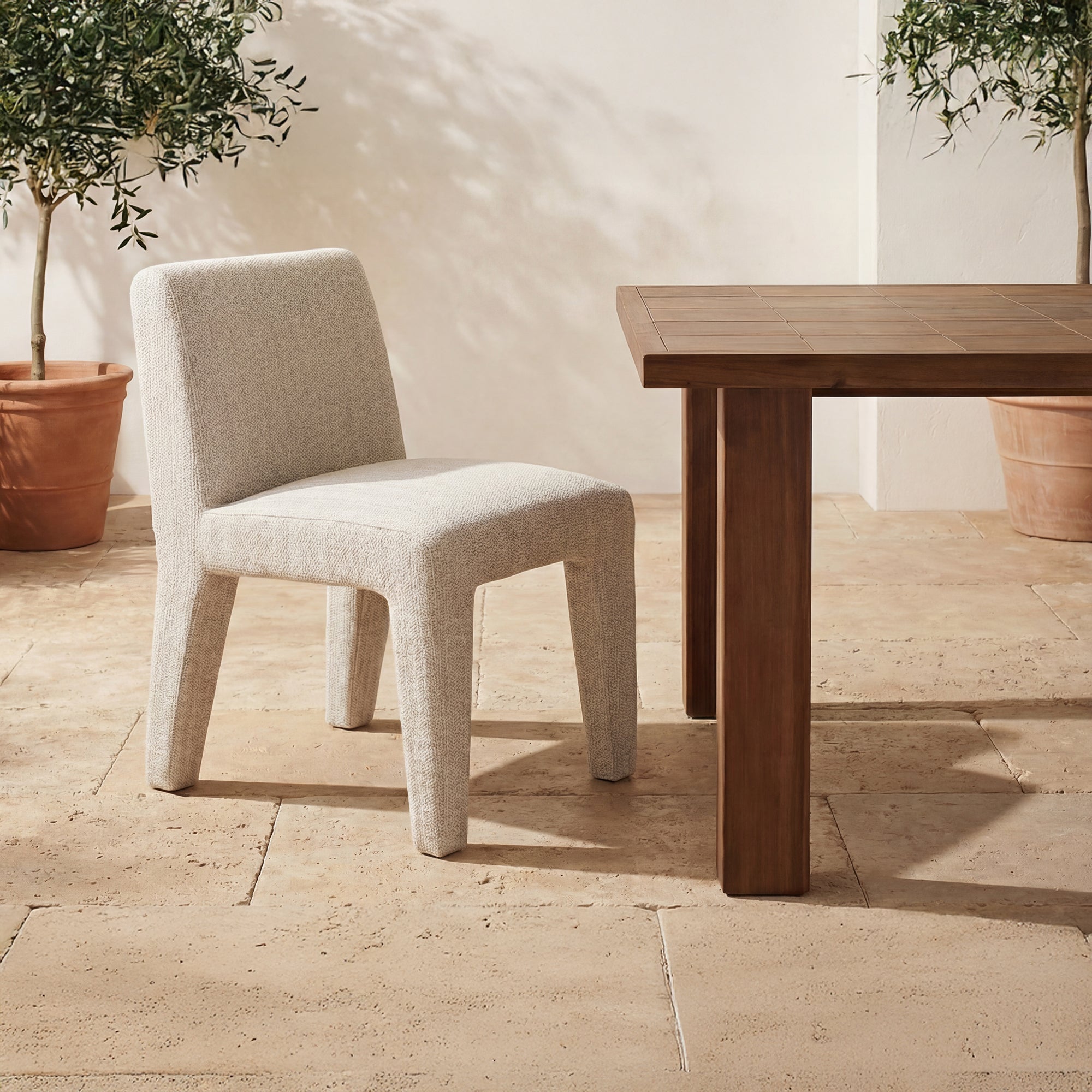 Verona Outdoor Dining Chair Cream