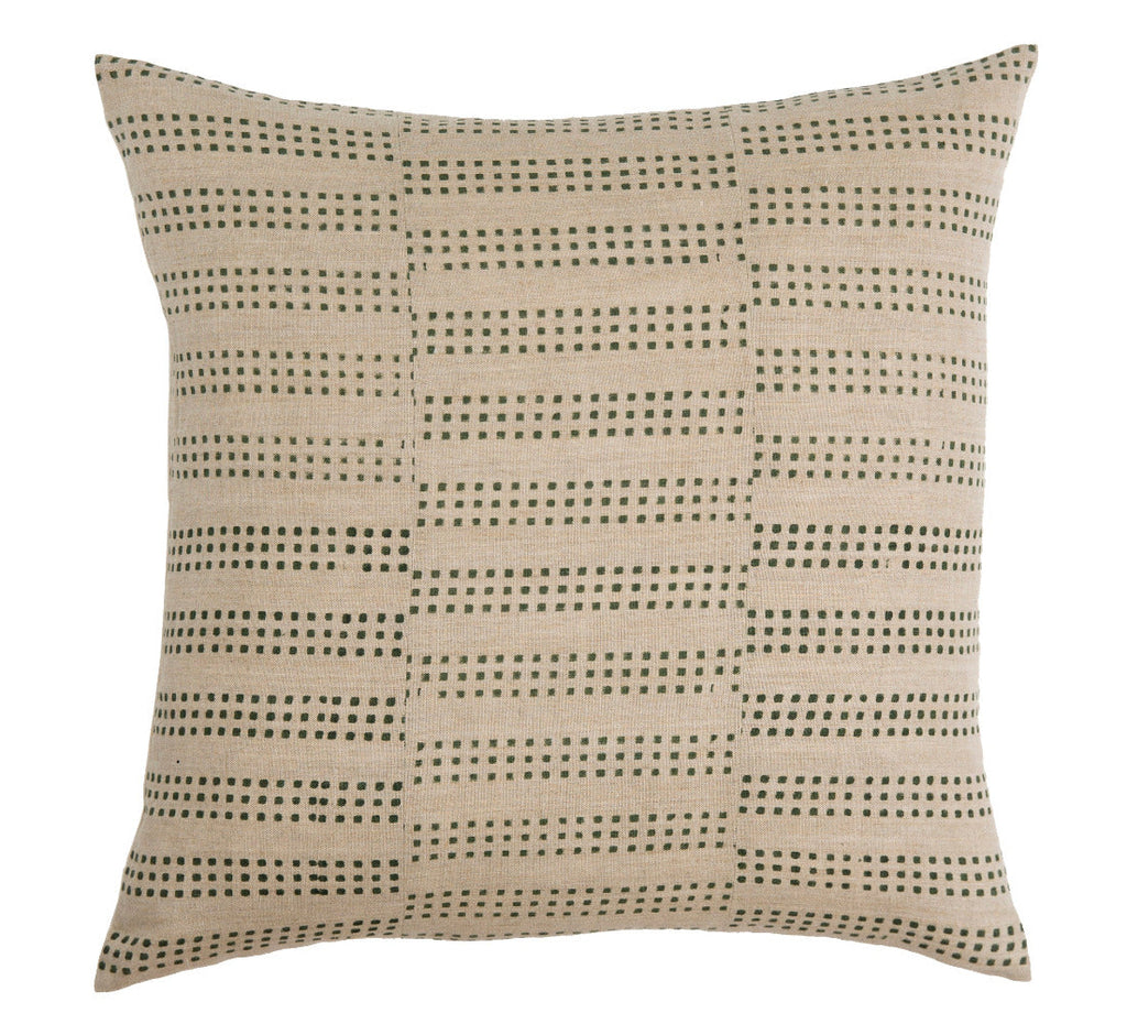 Aspen Olive on Natural Pillow