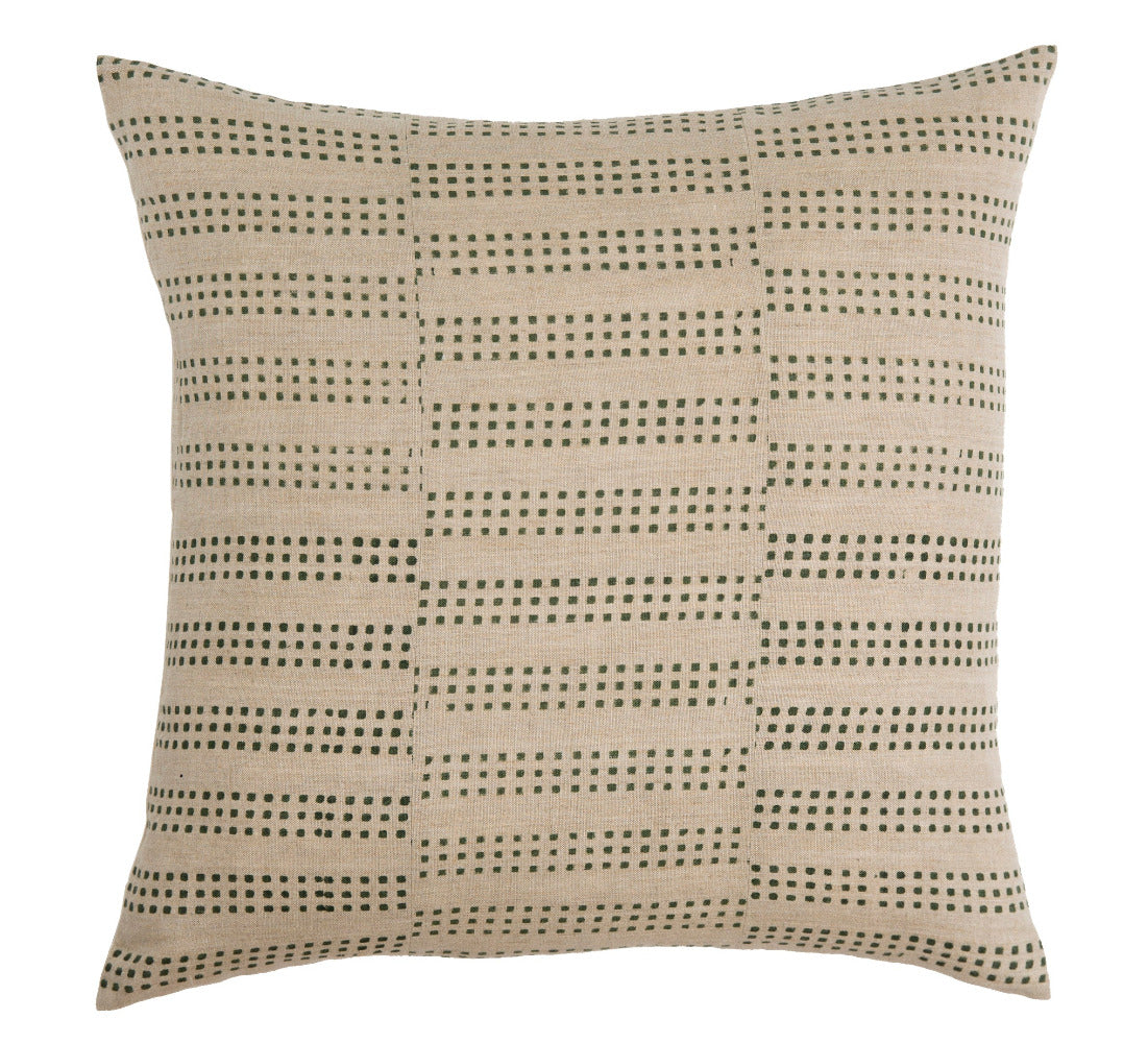 Aspen Olive on Natural Pillow