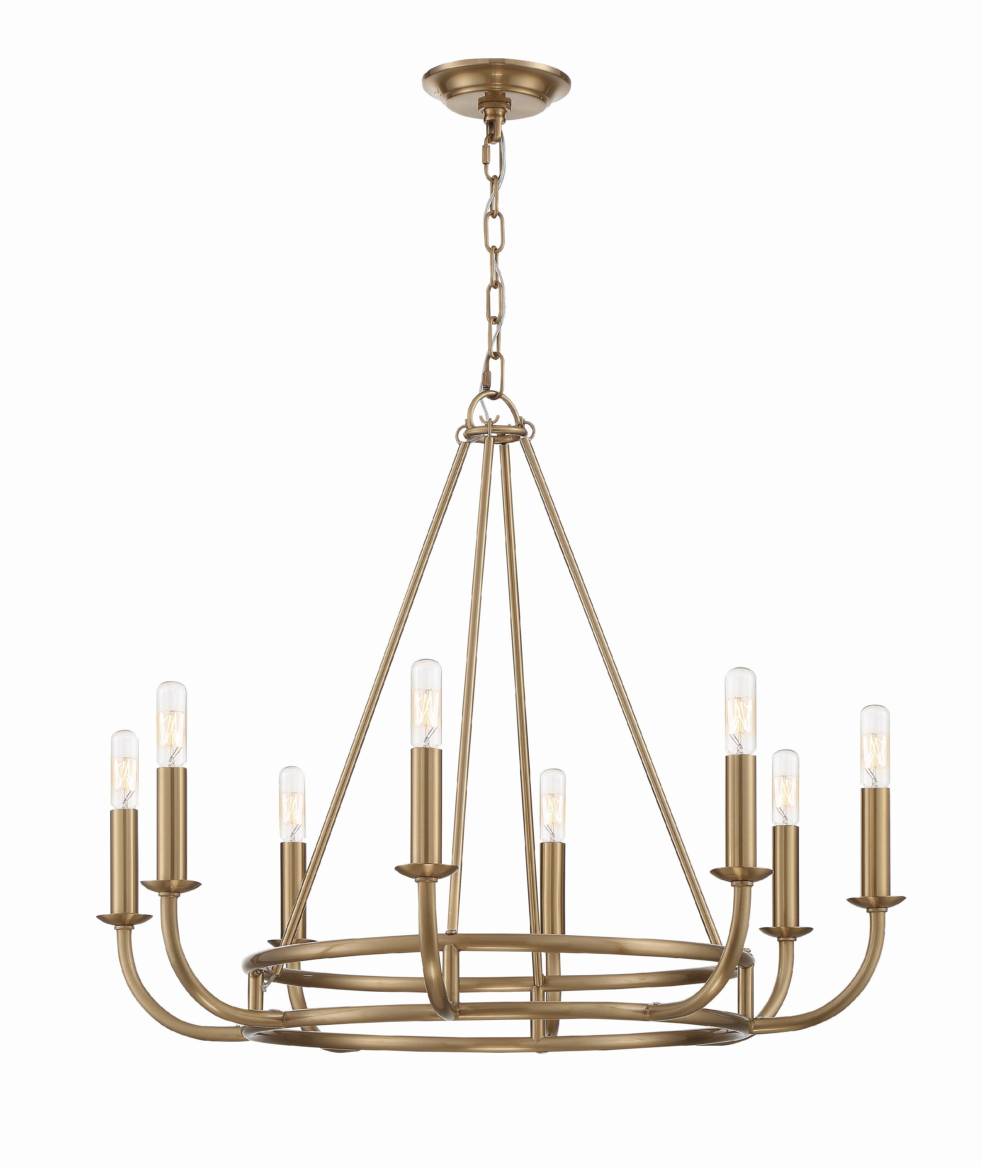 Bailey 28'' Aged Brass Chandelier