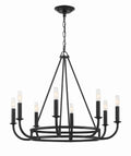 Bailey 28'' Matte Black Chandelier