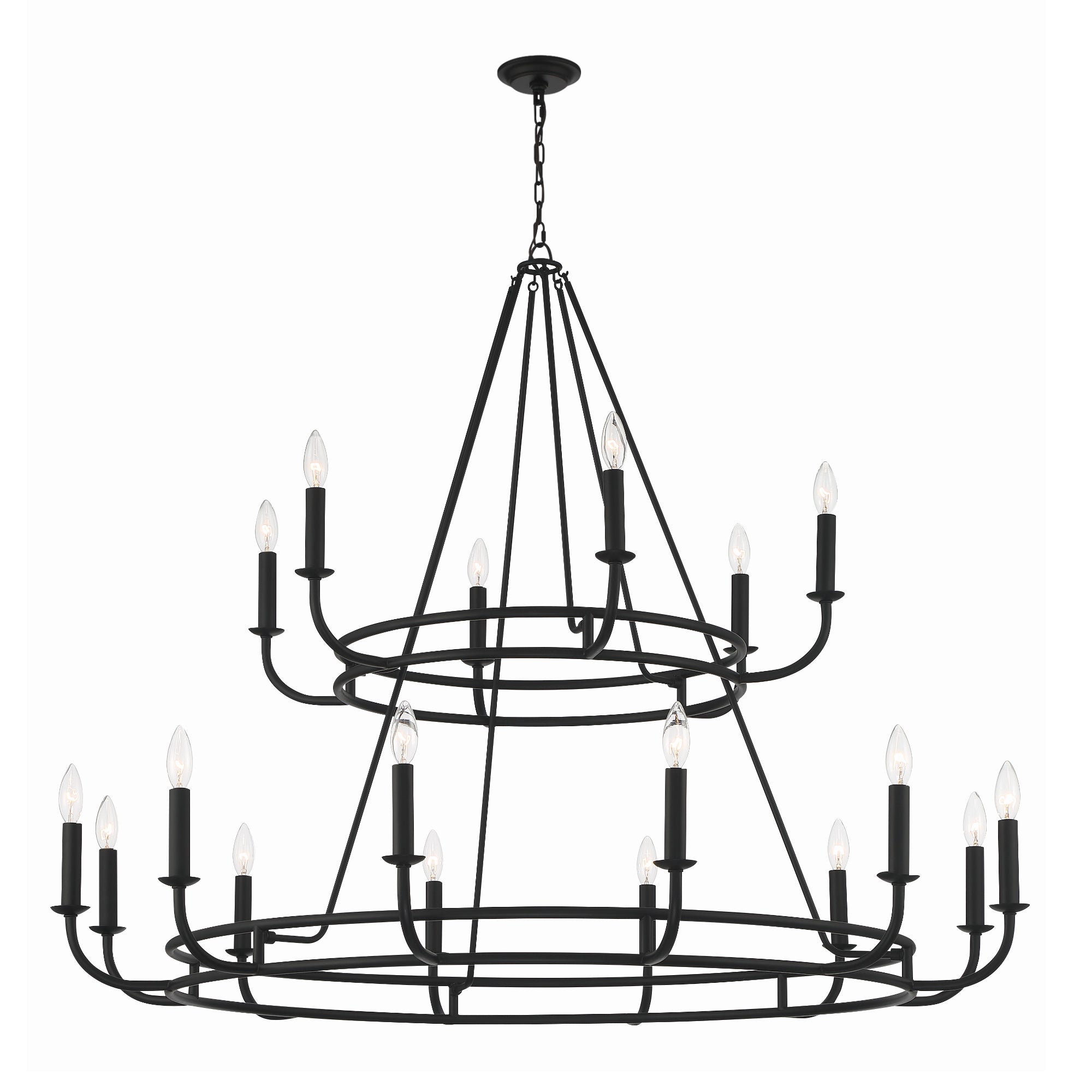 Bailey 48'' Matte Black Chandelier