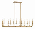 Bailey 42'' Aged Brass Linear Chandelier