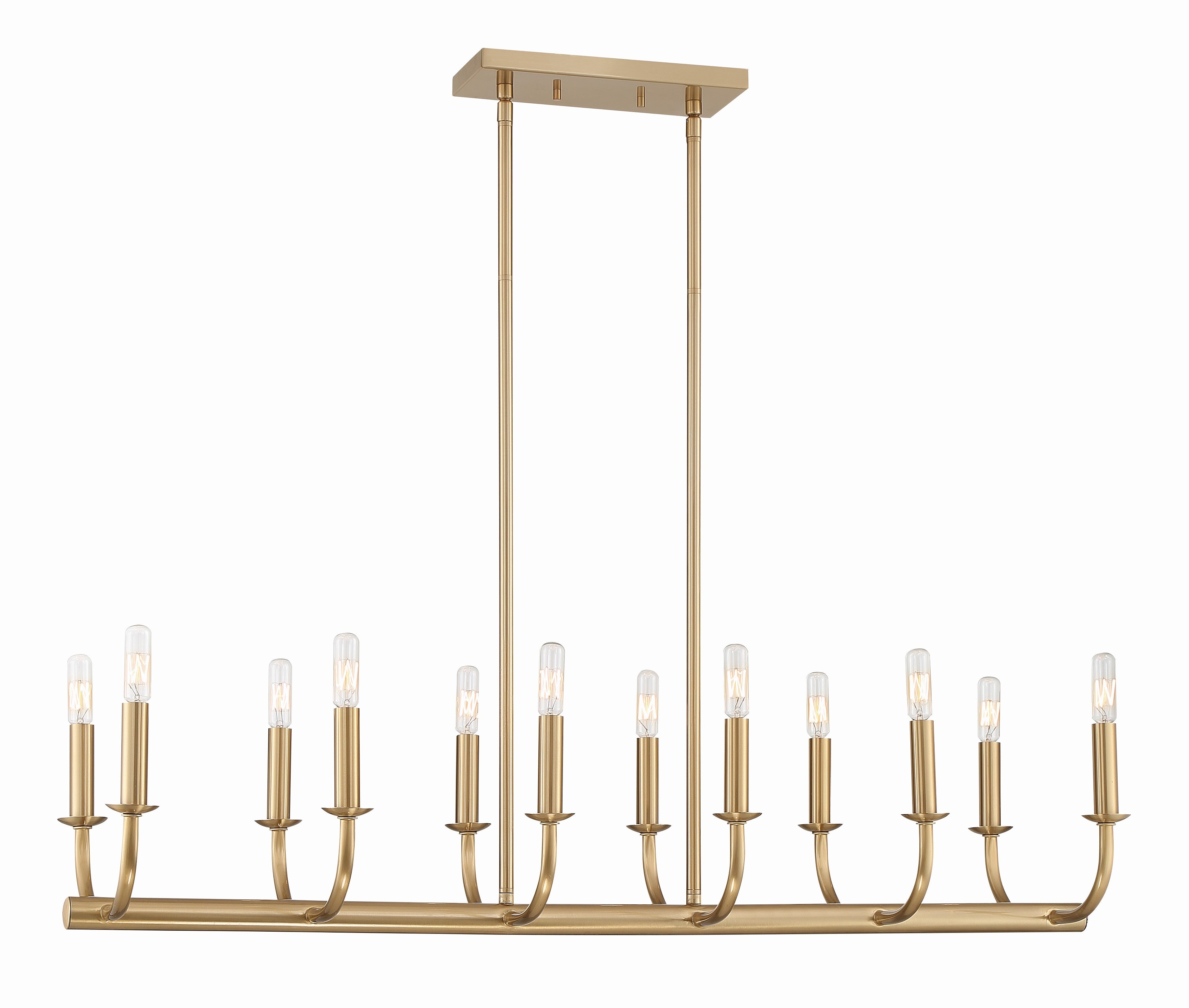 Bailey 42'' Aged Brass Linear Chandelier