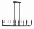 Bailey 42'' Matte Black Linear Chandelier