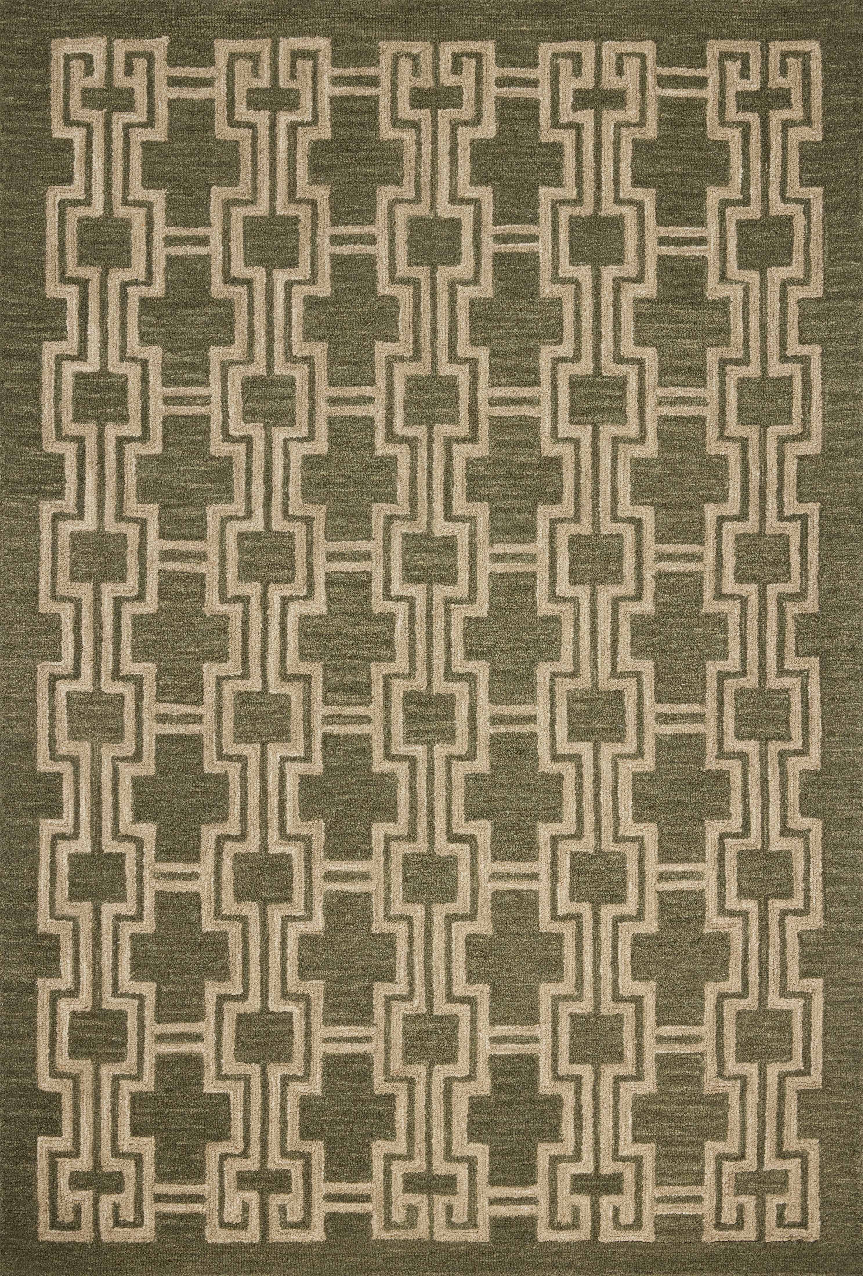 Jeremiah Brent x Loloi | Barrow Collection | Moss / Beige | BAR-02