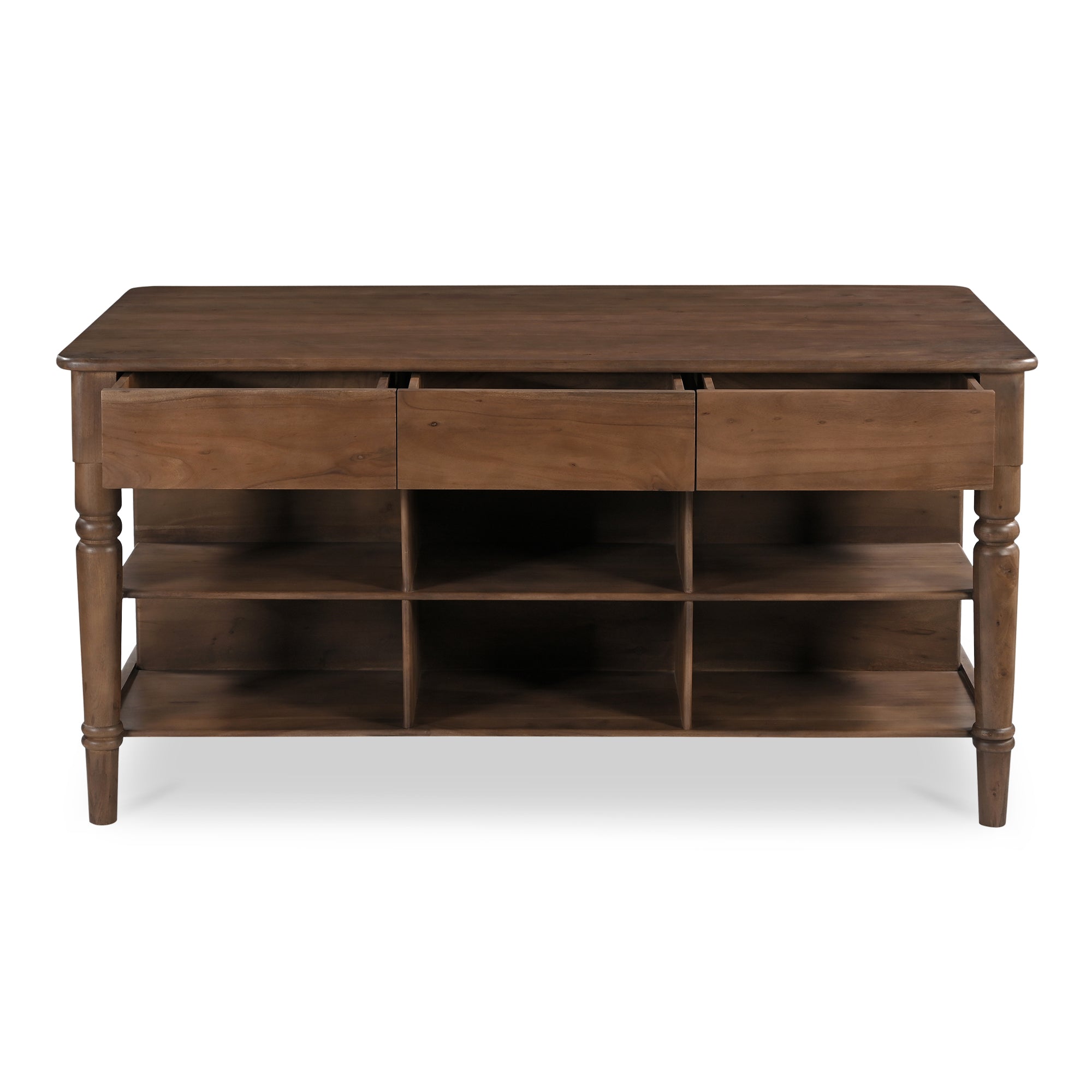 Russet Kitchen Island Brown