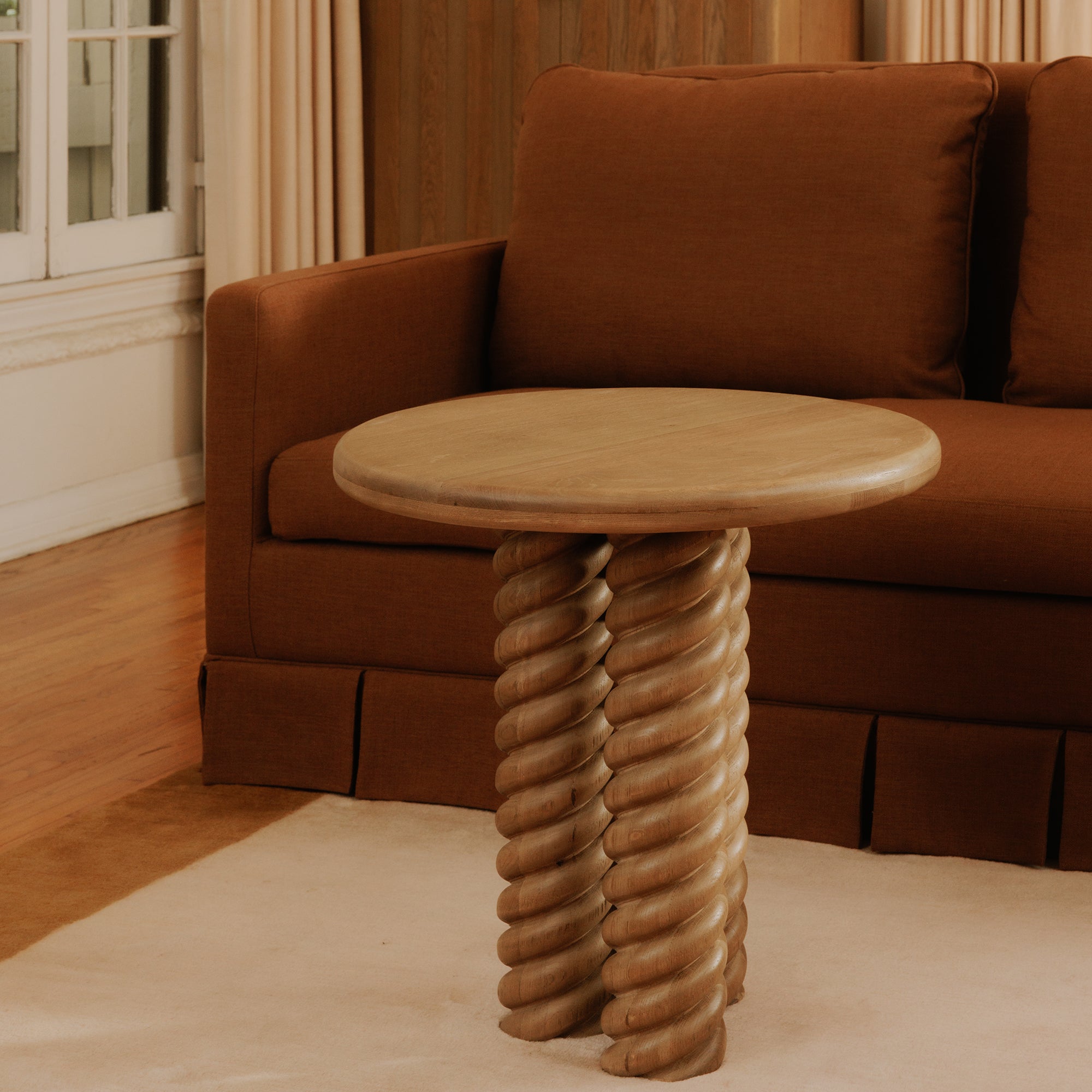 Treccia Side Table Oak