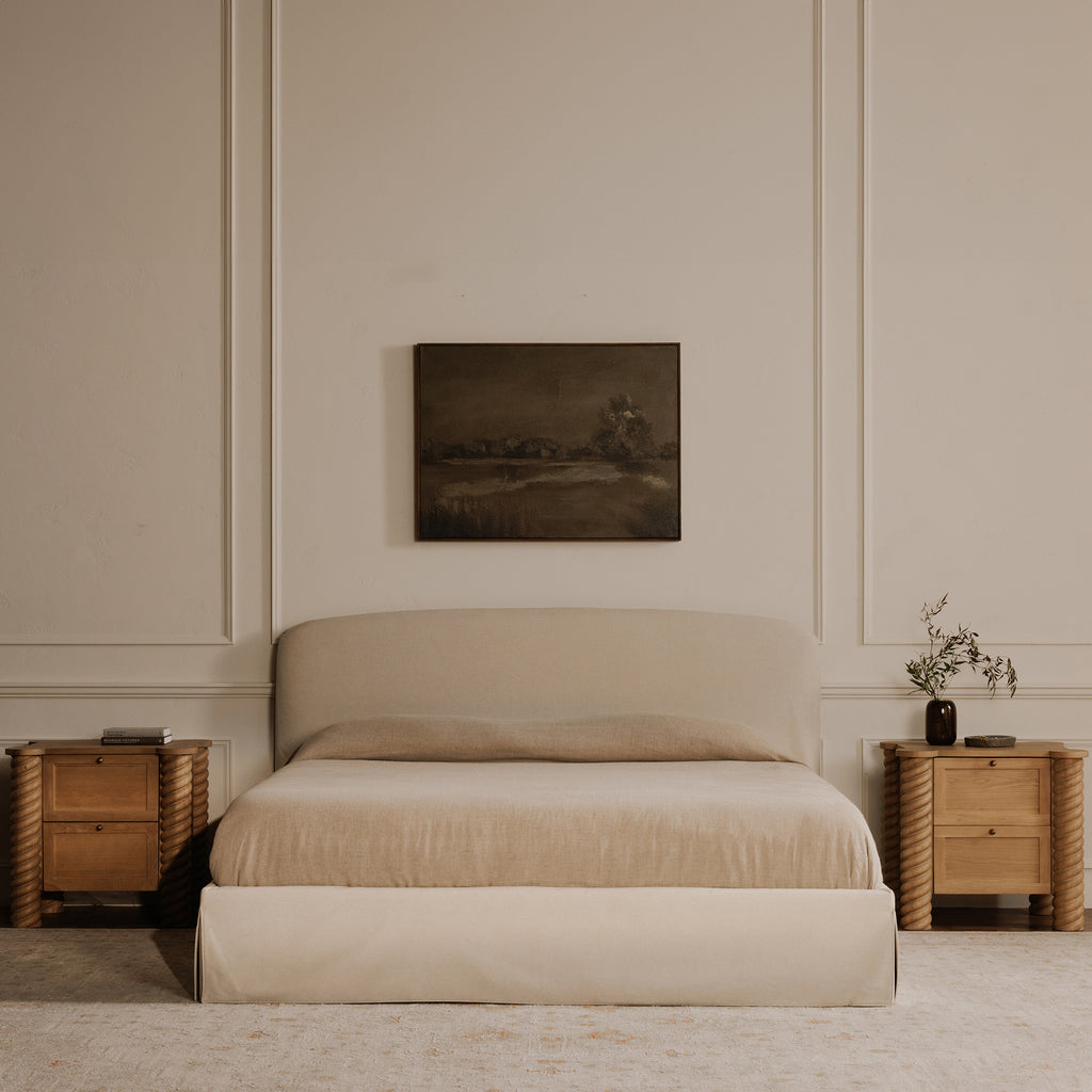 Treccia 2 Drawer Nightstand Oak