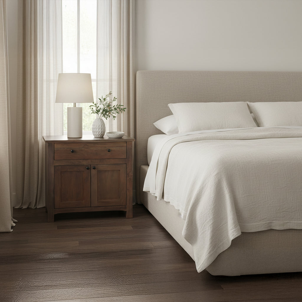 Gene Charging Nightstand Dark Brown
