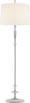 Lotus Floor Lamp | Plaster White | Linen Shade