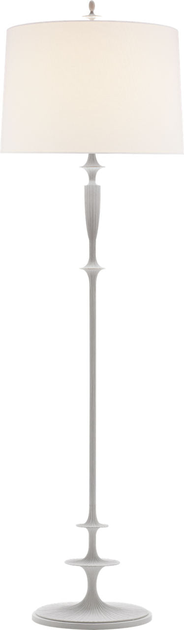 Lotus Floor Lamp | Plaster White | Linen Shade