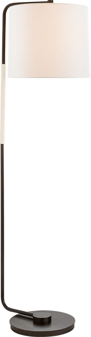Swing Articulating Floor Lamp | Bronze | Linen Shade