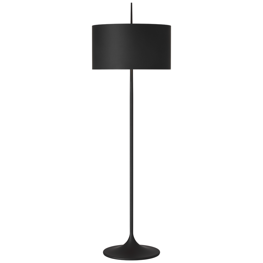 Spinet 62" Floor Lamp | Matte Black | Black Shade