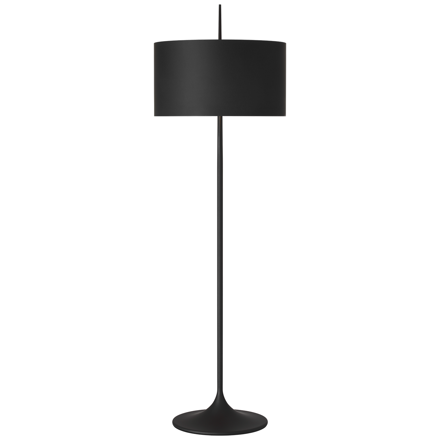 Spinet 62" Floor Lamp | Matte Black | Black Shade