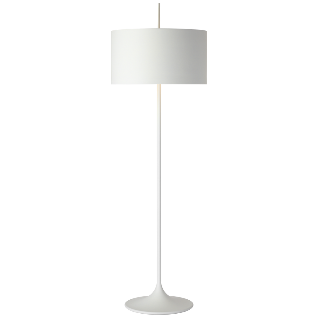 Spinet 62" Floor Lamp | Matte White | Matte White Shade