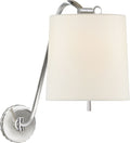 UNDERSTUDY SCONCE IN POLISHED NICKEL | Linen Shade