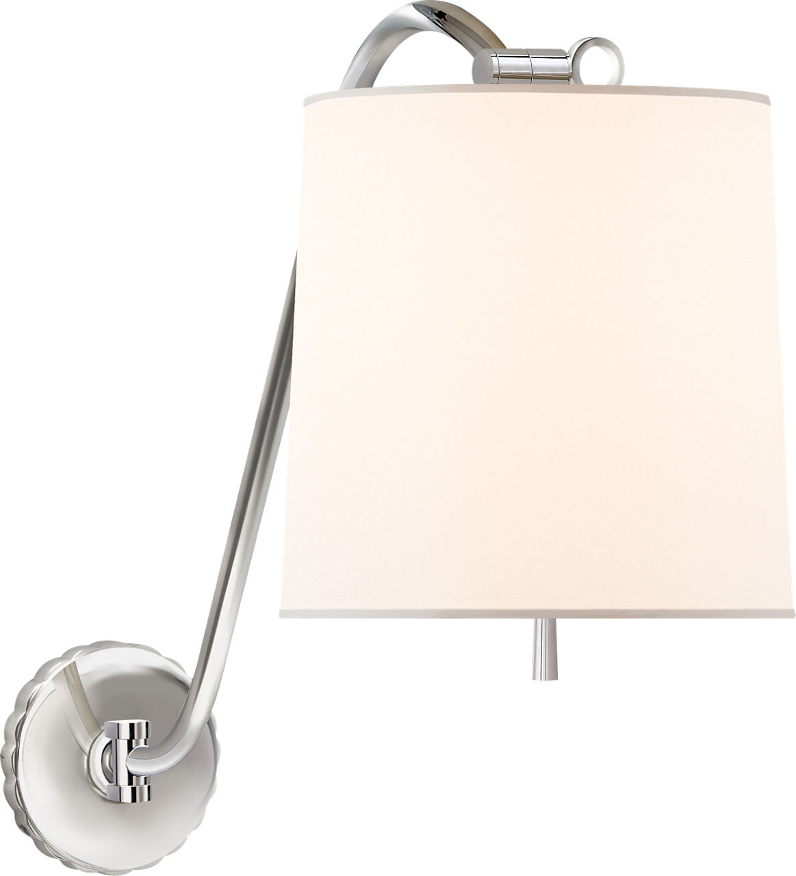 Understudy Sconce | Polished Nickel | Silk Shade