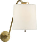 UNDERSTUDY SCONCE IN SOFT BRASS | Linen Shade