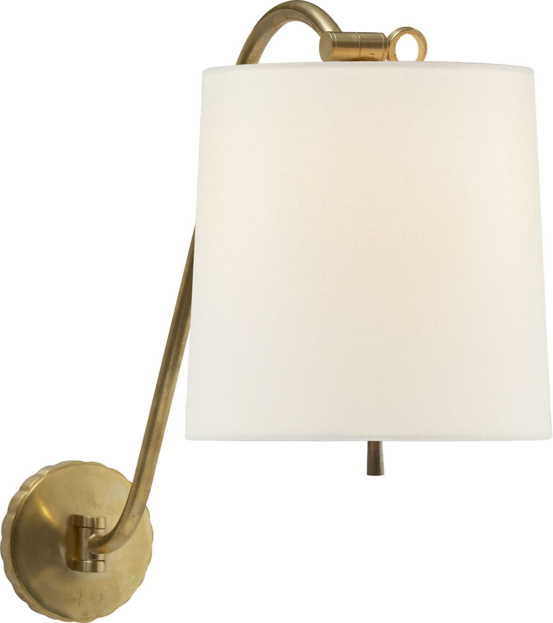 UNDERSTUDY SCONCE IN SOFT BRASS | Linen Shade