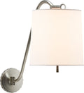 Understudy Sconce | Soft Silver | Silk Shade