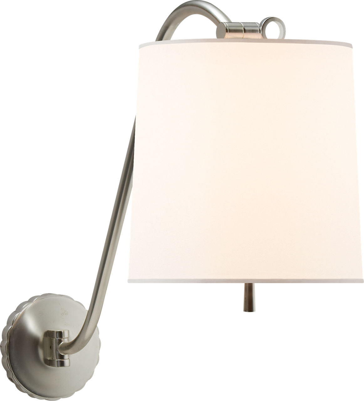 Understudy Sconce | Soft Silver | Silk Shade