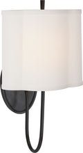 Simple Scallop Wall Sconce | Bronze | Linen Shade