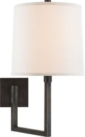 Aspect Large Articulating Sconce | Bronze | Ivory Linen Shade